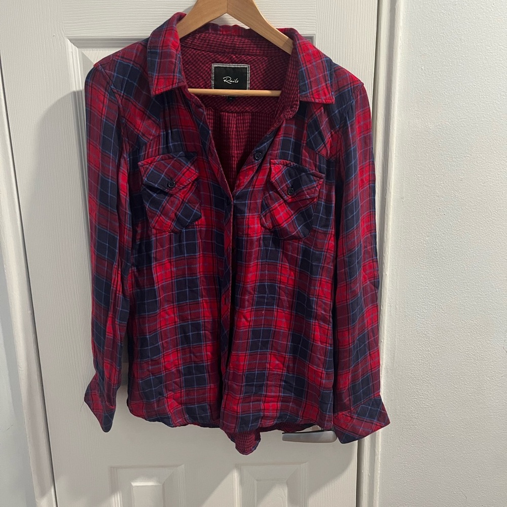 Rails Red and Black Checkered Shirt